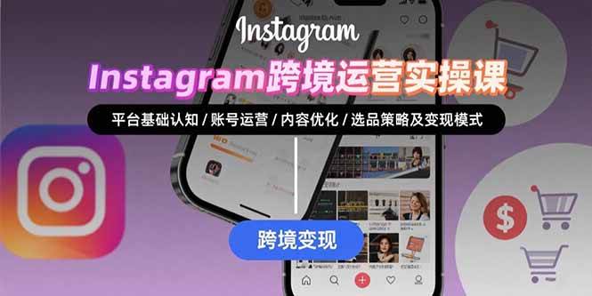 （15644期）Instagram跨境运营实战：平台认知/账号运营/内容优化/选品策略及变现模式-九九网创
