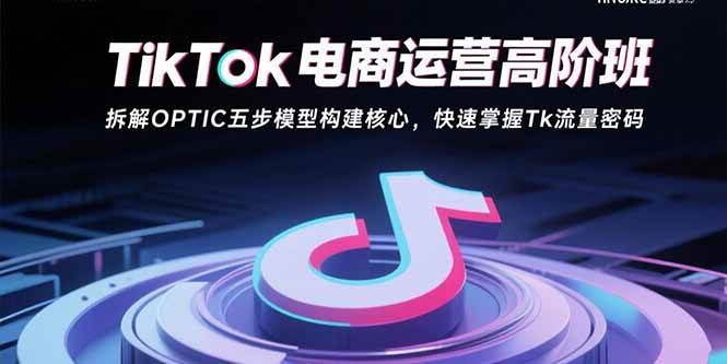 （15752期）TikTok电商运营高阶班：拆解OPTIC五步模型构建核心，快速掌握Tk流量密码-九九网创