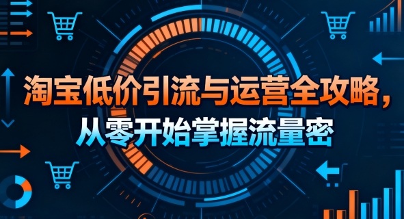 淘宝低价引流与运营全攻略，从零开始掌握流量密码-九九网创