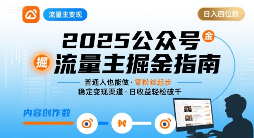 公众号流量主变现项目2025，普通人也能通过这个项目日入四位数-九九网创