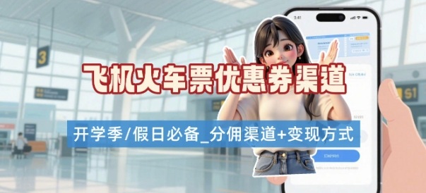 学生党必看！机票火车票优惠券申请渠道 + 项目打法，开学季节日速存-九九网创