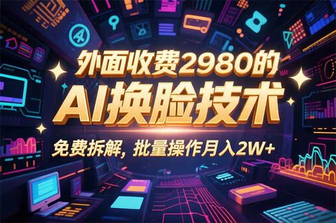 （15969期）0粉丝0基础，用AI换脸改头换面，3分钟一条原创视频，收益稳稳-九九网创