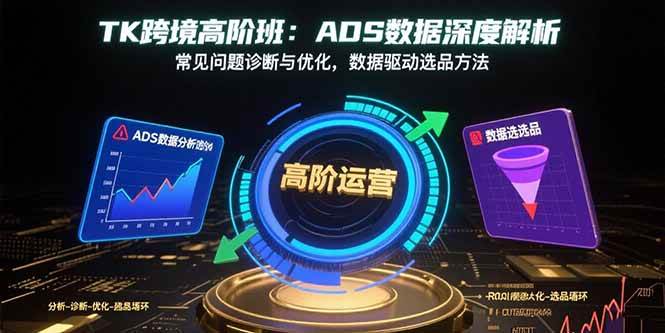 （15809期）TK跨境高阶班：ADS数据深度解析，常见问题诊断与优化，数据驱动选品方法-九九网创