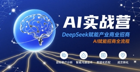 AI实战营：DeepSeek赋能产业商业招商，AI赋能招商全流程-九九网创